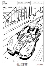 Hot-wheels boyama sayfaları